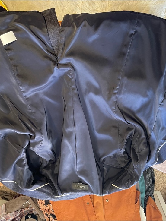 Talbots Women's Double Button Navy Blazer - Picture 8 of 10